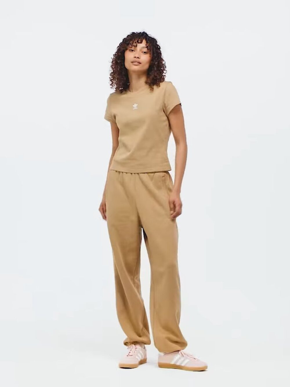 adidas Originals Women's Essentials Fleece Loose Joggers - Color: Cardboard - Picture 4 of 7